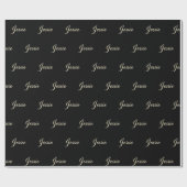Jessie white gold Handwriting Geschenkpapier (Flach)