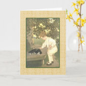 Jessie Wilcox Smith Kunstwerk. Karte (Gelbe Blume)