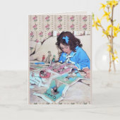 Jessie Wilcox Smith Paper Dolls Floral Karte (Gelbe Blume)