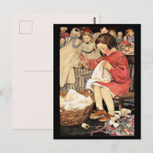 Jessie Wilcox Smith "The Little Busy Bee" Postkarte (Vorne/Hinten)