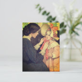 Jessie Wilcox Smith "The Pink Bonnet" Postkarte (Stehend Vorderseite)