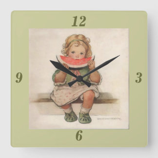 Jessie Wilcox Smith-Wand-Uhr Quadratische Wanduhr