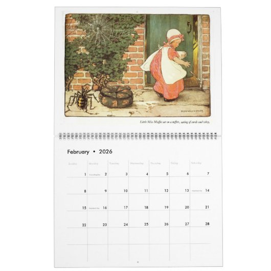 Jessie Willcox die Mutter-Gans Smiths Kalender (Feb 2026)