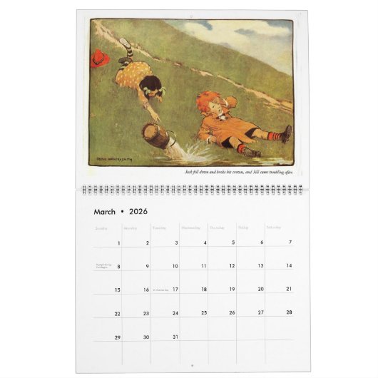 Jessie Willcox die Mutter-Gans Smiths Kalender (Mär 2026)