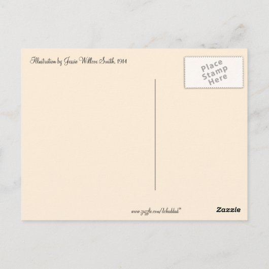 Jessie Willcox Smiths Muttergoose Postkarte (Rückseite)