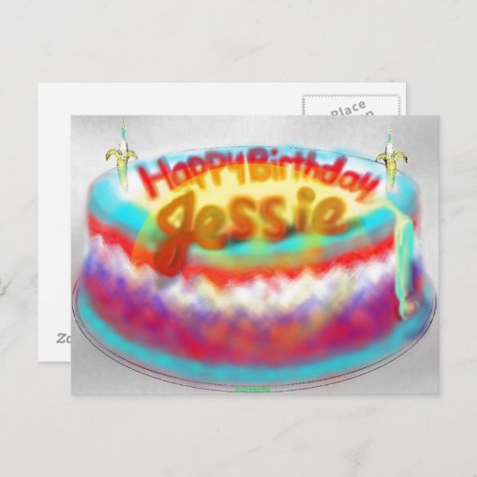 Jessie's 2014 Birthday Cake Postkarte (Vorne/Hinten)