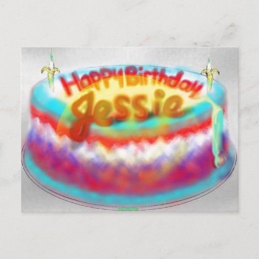 Jessie's 2014 Birthday Cake Postkarte (Vorderseite)