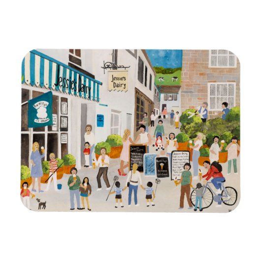 Jessies Dairy in Mousehole Magnet (Horizontal)