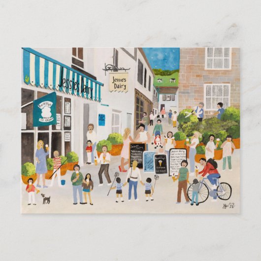 Jessies Dairy in Mousehole Postkarte (Vorderseite)