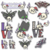 Jessie's Friends Moths and Skulls Sticker Set (Vorderseite)