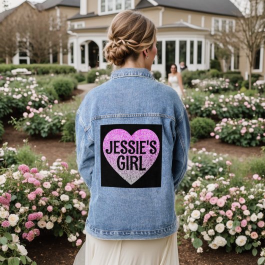 JESSIE'S GIRL VINTAG Denim Jean Jacket Jeansjacke (Hochzeit Rückseite)
