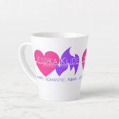 Jessika Klide Romance Logo-Latte Milchtasse (Linke Ecke)