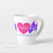 Jessika Klide Romance Logo-Latte Milchtasse (Rechte Ecke)