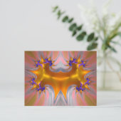 JESTER~ 3D Fraktal Design Muster ~ mehrfarbig Postkarte (Stehend Vorderseite)