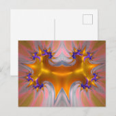 JESTER~ 3D Fraktal Design Muster ~ mehrfarbig Postkarte (Vorne/Hinten)