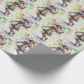 Jester Add Text Carnival oder Mardi Gras Geschenkpapier (Ecke)