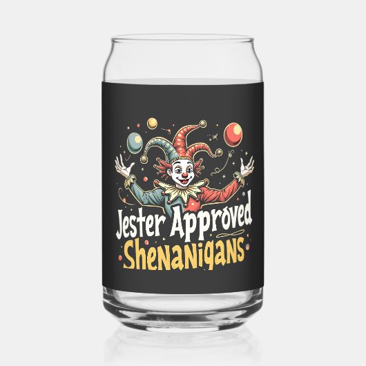 Jester Approved Shenanigans Circus Clown Dosenglas (Vorderseite)