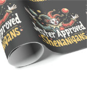 Jester Approved Shenanigans Circus Clown Geschenkpapier (Rolleneckpunkt)