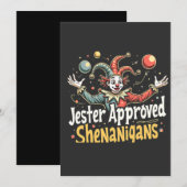 Jester Approved Shenanigans Circus Clown Save The Date (Vorne/Hinten)