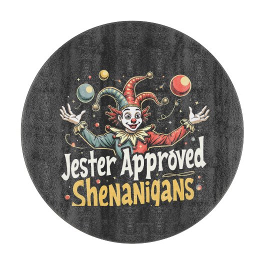 Jester Approved Shenanigans Circus Clown Schneidebrett (Vorderseite)