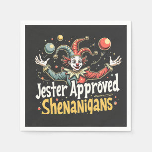Jester Approved Shenanigans Circus Clown Serviette