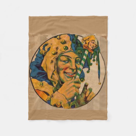 Jester aus den 1920er Jahren Fleecedecke (Vorderseite)