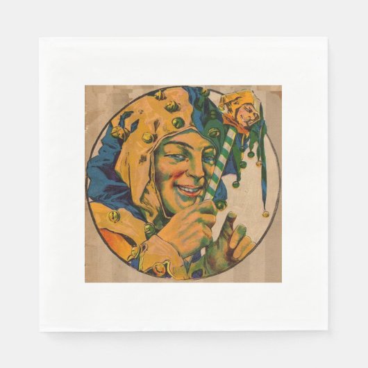 Jester aus den 1920er Jahren Serviette (Vorderseite)