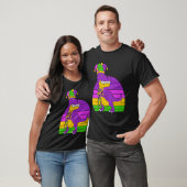 Jester Dinosaur Masquerade Mask Sleeping Mardi Gra T-Shirt (Unisex)