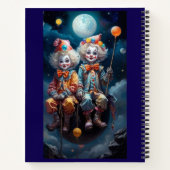Jester Fun Spiral Notebook - Farbenfrohe Clowns Notizblock (Rückseite)