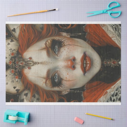 Jester Harlequin Masquerade Lady Decoupage Seidenpapier (Basteln)