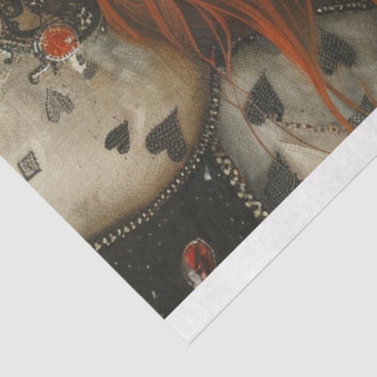 Jester Harlequin Masquerade Lady Decoupage Seidenpapier (Ausschnitt)