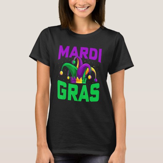 Jester Hat Carnival Mardi Gras Party Men Women 1 T-Shirt (Vorderseite)