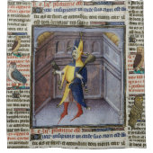 JESTER HOLING OWL MEDIEVAL MANUSCRIPT DUSCHVORHANG (Vorderseite)