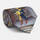 JESTER HOLING OWL MEDIEVAL MANUSCRIPT KRAWATTE (Gerollt)