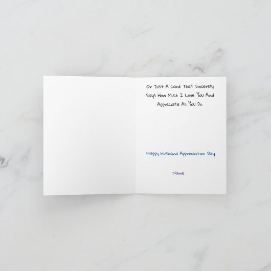 Jester Husband Appreciation Day Card Karte (Innenseite)