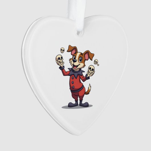 Jester Jack Russell Ornament (Vorderseite)