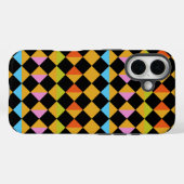 Jester Joker Motley Diamonds Squares Geometric Case-Mate iPhone Hülle (Rückseite (Horizontal))