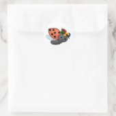 Jester Ladybug Runder Aufkleber (Tasche)