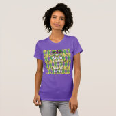 Jester Mask Behielt Calm und Mardi Gras T-Shirt (Vorne ganz)