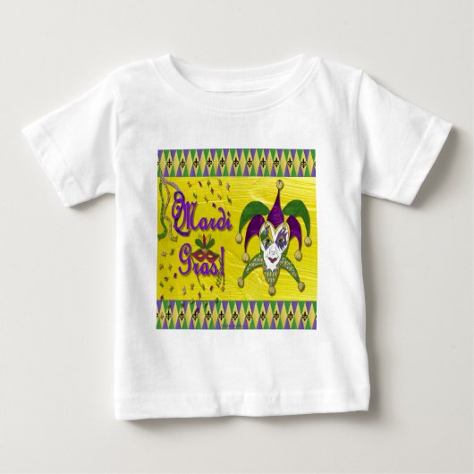 Jester Mask Mardi Gras Harlequin Baby T-shirt (Vorderseite)