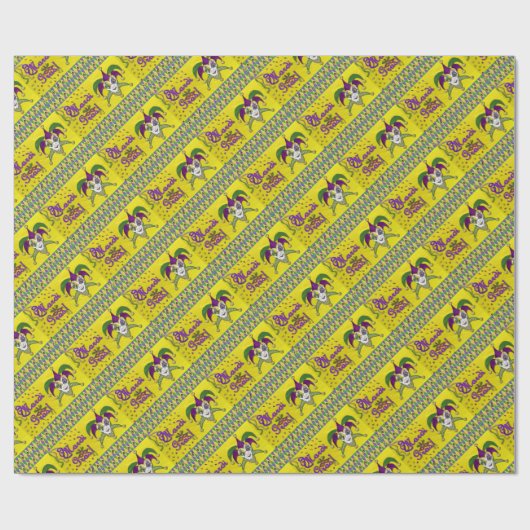 Jester Mask Mardi Gras Harlequin Geschenkpapier (Flach)
