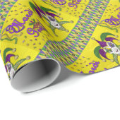 Jester Mask Mardi Gras Harlequin Geschenkpapier (Rolleneckpunkt)