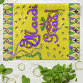 Jester Mask Mardi Gras Harlequin Geschirrtuch (Gefaltet)