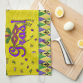 Jester Mask Mardi Gras Harlequin Geschirrtuch (Viertel Falte)