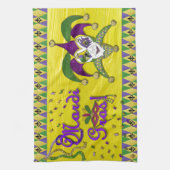 Jester Mask Mardi Gras Harlequin Geschirrtuch (Vertikal)