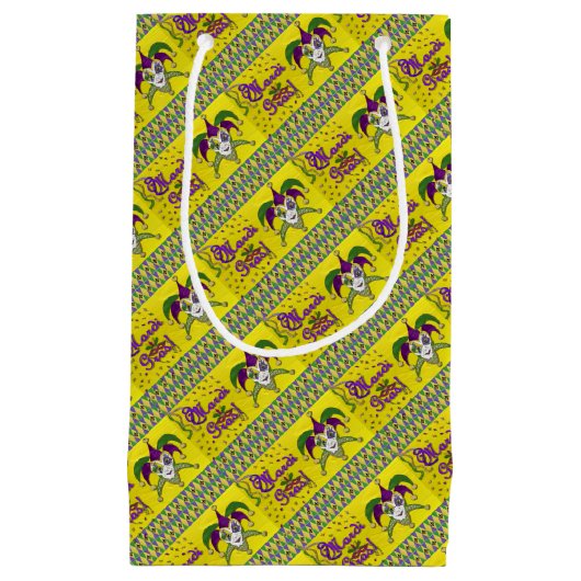 Jester Mask Mardi Gras Harlequin Kleine Geschenktüte (Vorderseite)