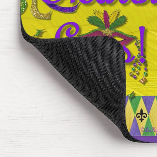 Jester Mask Mardi Gras Harlequin Mousepad (Ecke)