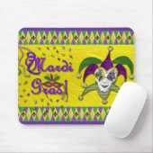 Jester Mask Mardi Gras Harlequin Mousepad (Mit Mouse)