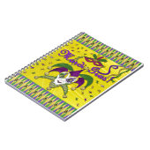 Jester Mask Mardi Gras Harlequin Notizblock (Linke Seite)