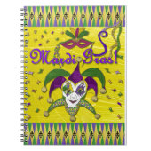 Jester Mask Mardi Gras Harlequin Notizblock (Vorderseite)